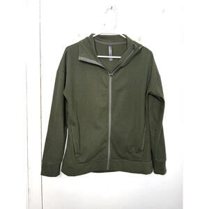Mondetta Jacket Womens Small Full Zip Buttery Soft Earthy Olive Athleisure